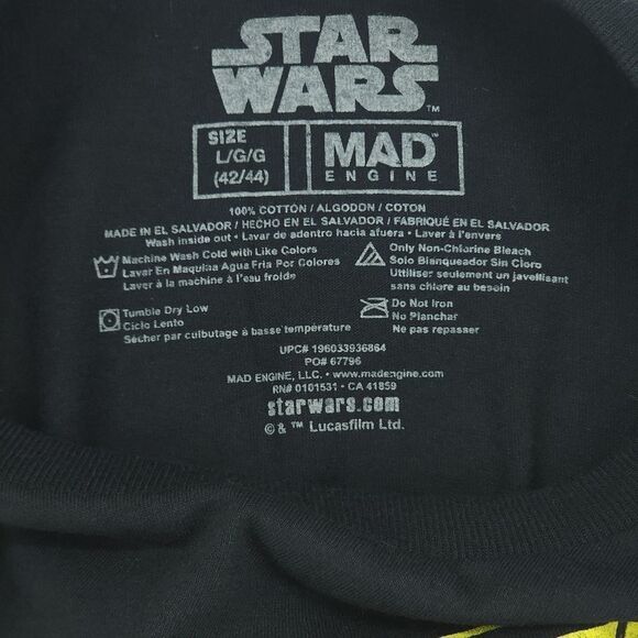 NWT Star Wars Mandalorian Large Black Graphic T-shirt - Picture 4 of 6